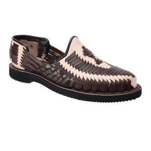 Men's Handmade Quality Leather Mexican Slip-On Huarache Closed-Toe Sandals 1414